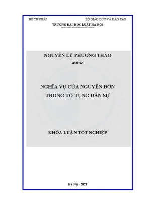 Khóa luận tốt nghiệp nghĩa vụ của nguyên đơn trong tố tụng dân sự