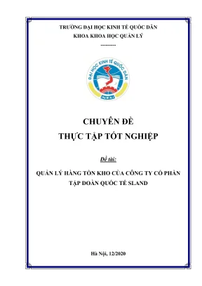 Chuyên đề thực tập tốt nghiệp quản lý hàng tồn kho của công ty cổ phần tập đoàn quốc tế sland
