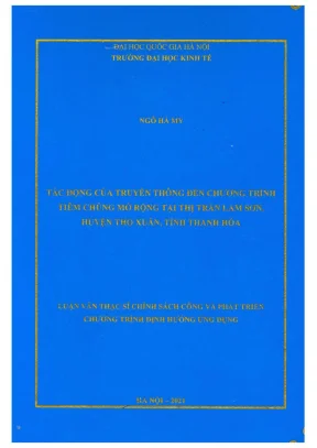 Luận văn thạc sĩ chính sách công tác động của truyền thông đến chương trình tiêm chủng mở rộng tại thị trấn lam sơn huyện thọ xuân tỉnh thanh hóa