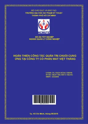 Hoàn thiện công tác quản trị chuỗi cung ứng tại công ty cổ phần may việt thắng