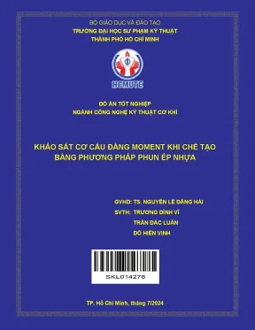 Khảo sát cơ cấu đẳng moment khi chế tạo bằng phương pháp phun ép nhựa