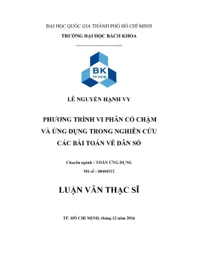 Luận văn thạc sĩ toán ứng dụng phương trình vi phân có chậm và ứng dụng trong nghiên cứu các bài toán về dân số