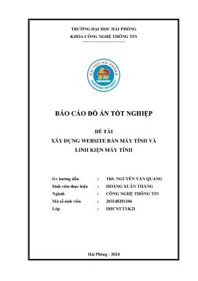 Đồ án tốt nghiệp công nghệ thông tin xây dựng website bán máy tính và linh kiện máy tính