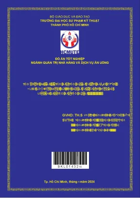 Đồ án tốt nghiệp quản lý nhà hàng và dịch vụ ăn uống nghiên cứu ứng dụng bột sắn dây vào quy trình chế biến một số sản phẩm thức uống dạng bột