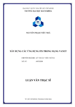 Luận văn thạc sĩ kỹ thuật viễn thông xây dựng các ứng dụng its trong mạng vanet