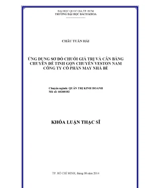 Luận văn thạc sĩ quản trị kinh doanh ứng dụng sơ đồ chuỗi giá trị và cân bằng chuyền để tinh gọn chuyền veston nam công ty cổ phần may nhà bè
