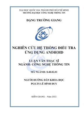 Luận văn thạc sĩ công nghệ thông tin nghiên cứu hệ thống điều tra ứng dụng android