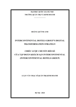 Luận văn thạc sĩ quản trị kinh doanh intercontinental hotels groups digital transformation strategy