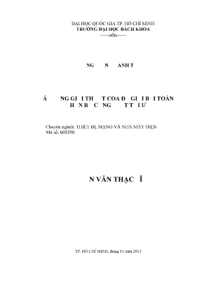 Luận văn thạc sĩ thiết bị mạng và nhà máy điện áp dụng giải thuật coa để giải bài toán phân bố công suất tối ưu
