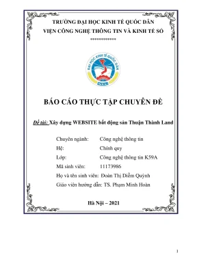 Chuyên đề thực tập xây dựng website bất động sản thuận thành land