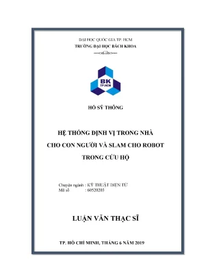 Luận văn thạc sĩ kỹ thuật điện tử indoor positioning system for human and slam for robot in disaster relief
