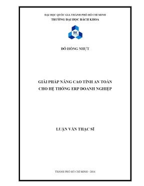 Luận văn thạc sĩ kỹ thuật điện tử giải pháp nâng cao tính an toàn cho hệ thống erp doanh nghiệp