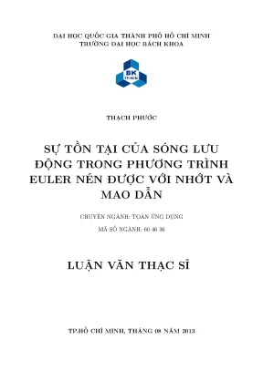Luận văn thạc sĩ toán ứng dụng sự tồn tại của sóng lưu động trong phương trình euler nén được với nhớt và mao dẫn