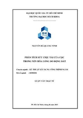 Luận văn thạc sĩ kỹ thuật xây dựng phân tích sức chịu tải của cọc trong nền hóa lỏng do động đất