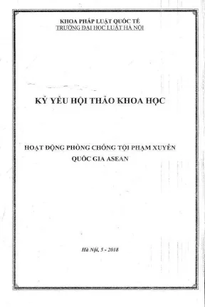 Kỷ yếu hội thảo khoa học cấp khoa hoạt động phòng chống tội phạm xuyên quốc gia asean