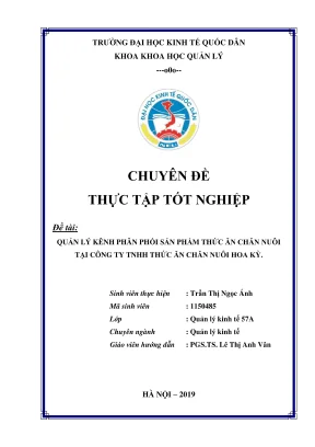 Chuyên đề thực tập tốt nghiệp quản lý kênh phân phối sản phẩm thức ăn chăn nuôi tại công ty tnhh thức ăn chăn nuôi hoa kỳ