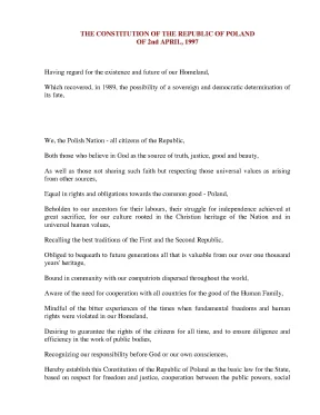 The constitution of the republic of poland