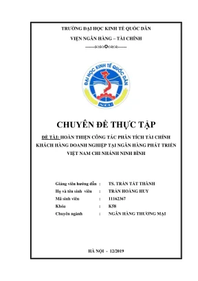 Chuyên đề thực tập hoàn thiện công tác pttc kh dn tại ngân hàng ptriển việt nam chi nhánh ninh bình