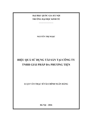 Luận văn thạc sĩ tài chính ngân hàng hiệu quả sử dụng tài sản tại công ty tnhh giải pháp đa phương tiện