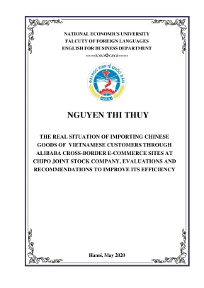 Chuyên đề thực tập the real situation of importing chinese goods of vietnamese customers through alibaba crossborder ecommerce sites at chipo joint stock company evaluations and recommendations to improve its efficiency