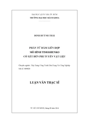 Luận văn thạc sĩ kỹ thuật xây dựng phần tử dầm liên hợp mô hình timoshenko có xét đến phi tuyến vật liệu