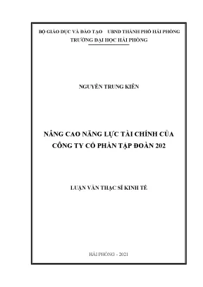 Luận văn thạc sĩ quản lý kinh tế nâng cao năng lực tài chính của công ty cổ phần tập đoàn 202
