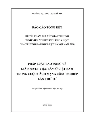 Đề tài sinh viên nghiên cứu khoa học pháp luật lao động về giải quyết việc làm ở việt nam trong cuộc cách mạng công nghiệp lần thứ tư