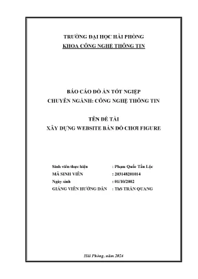 Khóa luận tốt nghiệp công nghệ thông tin xây dựng website bán đồ chơi figure