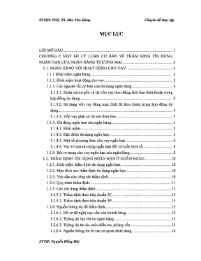 Chuyên đề thực tập hoàn thiện công tác thẩm định tín dụng ngắn hạn đối với doanh nghiệp tại ngân hàng thương mại cổ phần hàng hải chi nhánh hà nội