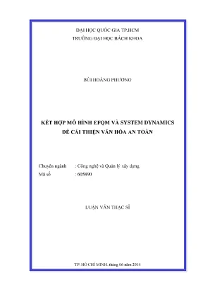 Luận văn thạc sĩ quản lý xây dựng kết hợp mô hình efom và system dynamics để cải thiện văn hóa an toàn