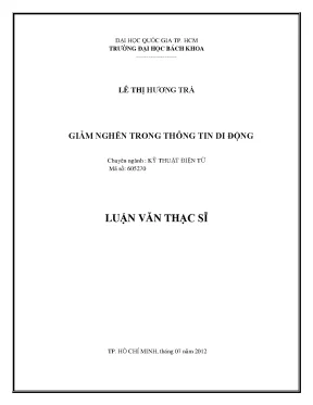 Luận văn thạc sĩ kỹ thuật điện tử giảm nghẽn trong thông tin di động
