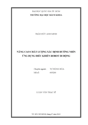 Luận văn thạc sĩ tự động hóa nâng cao chất lượng xác định hướng nhìn ứng dụng điều khiển robot di động