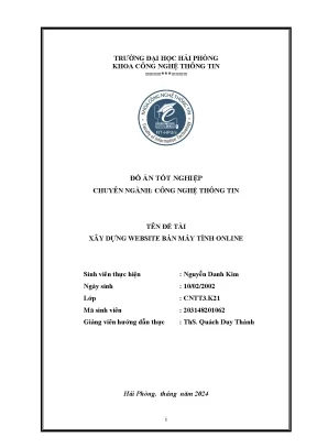Đồ án tốt nghiệp công nghệ thông tin xây dựng website bán máy tính onlien