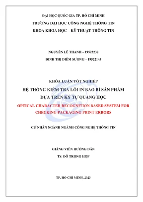Khóa luận tốt nghiệp công nghệ thông tin hệ thống kiểm tra lỗi in bao bì sản phẩm dựa trên ký tự quang học