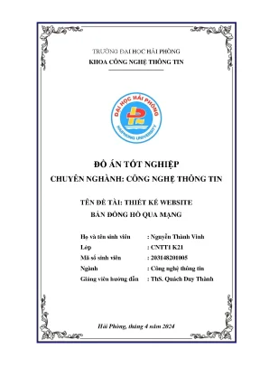 Khóa luận tốt nghiệp công nghệ thông tin thiết kế website bán đồng hồ qua mạng