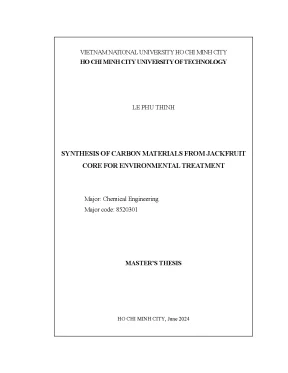 Luận văn thạc sĩ kỹ thuật hóa học synthesis of carbon materials from jackfruit core for environmental treatment