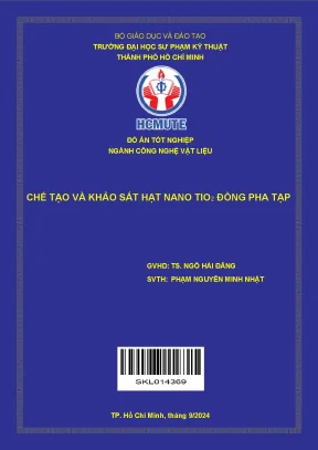 Chế tạo và khảo sát hạt nano tio₂ đồng pha tạp