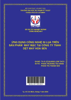 Đồ án tốt nghiệp ứng dụng công nghệ in lụa trên sản phẩm may mặc tại công ty tnhh dệt may hoa sen
