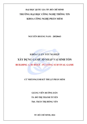 Khóa luận tốt nghiệp kỹ thuật phần mềm xây dựng game 3d nhập vai sinh tồn