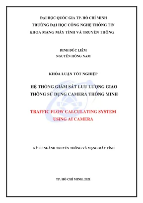 Khóa luận tốt nghiệp truyền thông và mạng máy tính hệ thống giám sát lưu lượng giao thông sử dụng camera thông minh