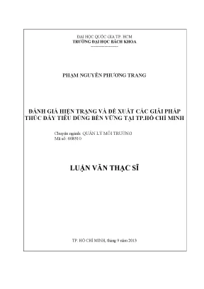 Luận văn thạc sĩ quản lý môi trường đánh giá hiện trạng và đề xuất các giải pháp thúc đầy tiêu dùng bền vững tại tp hồ chí minh