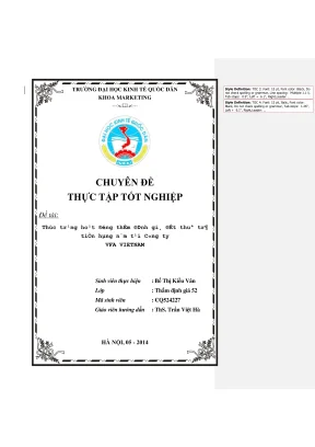 Chuyên đề thực tập tốt nghiệp thực trạng hoạt động thẩm định giá đất thuê trả tiền hàng năm tại công ty vfa vietnam