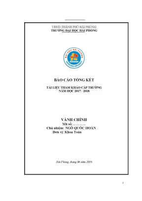Tài liệu tham khảo cấp trường vành chính