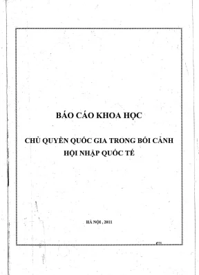Kỷ yếu hội thảo khoa học chủ quyền quốc gia trong bối cảnh hội nhập quốc tế