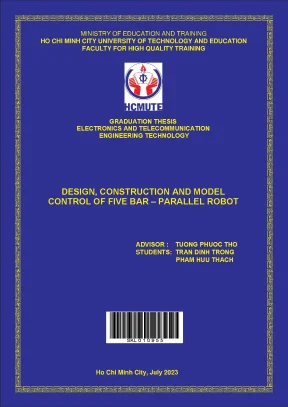 Design construction and model control of five bar parallel robot