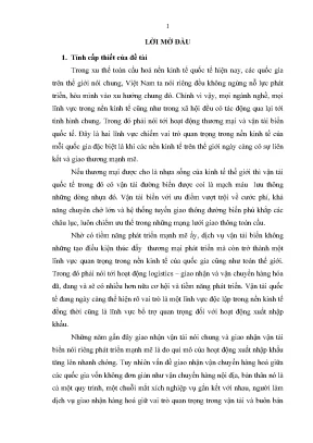 Luận văn thạc sĩ quản lý kinh tế biện pháp nâng cao hiệu quả hoạt động giao nhận hàng hóa xuất nhập khẩu bằng đường biển tại công ty tnhh một thành viên trung tâm logistics xanh