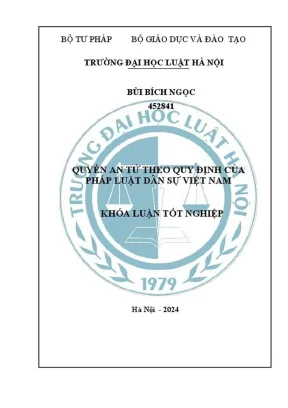Khóa luận tốt nghiệp quyền an tử theo quy định của pháp luật dân sự việt nam