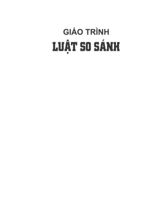 Giáo trình luật so sánh trường đại học luật hà nội nguyễn thị ánh vân chủ biên nguyễn quốc hoàn phần 1