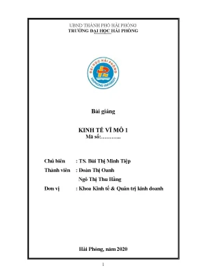Bài giảng kinh tế vĩ mô 1