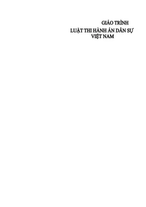 Giáo trình luật thi hành án dân sự việt nam trường đại học luật hà nội nguyễn công bình chủ biên nguyễn triều dương